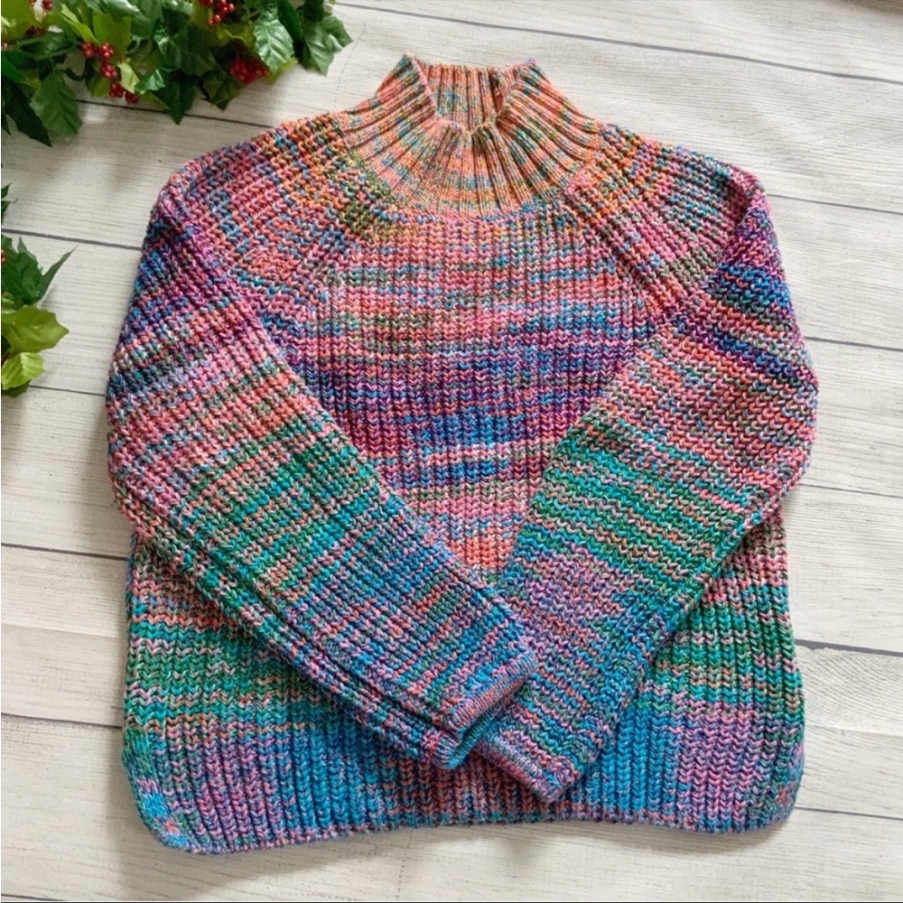 Multicolor knit cozy sweater